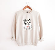 Bulldog Valentine Sweatshirts