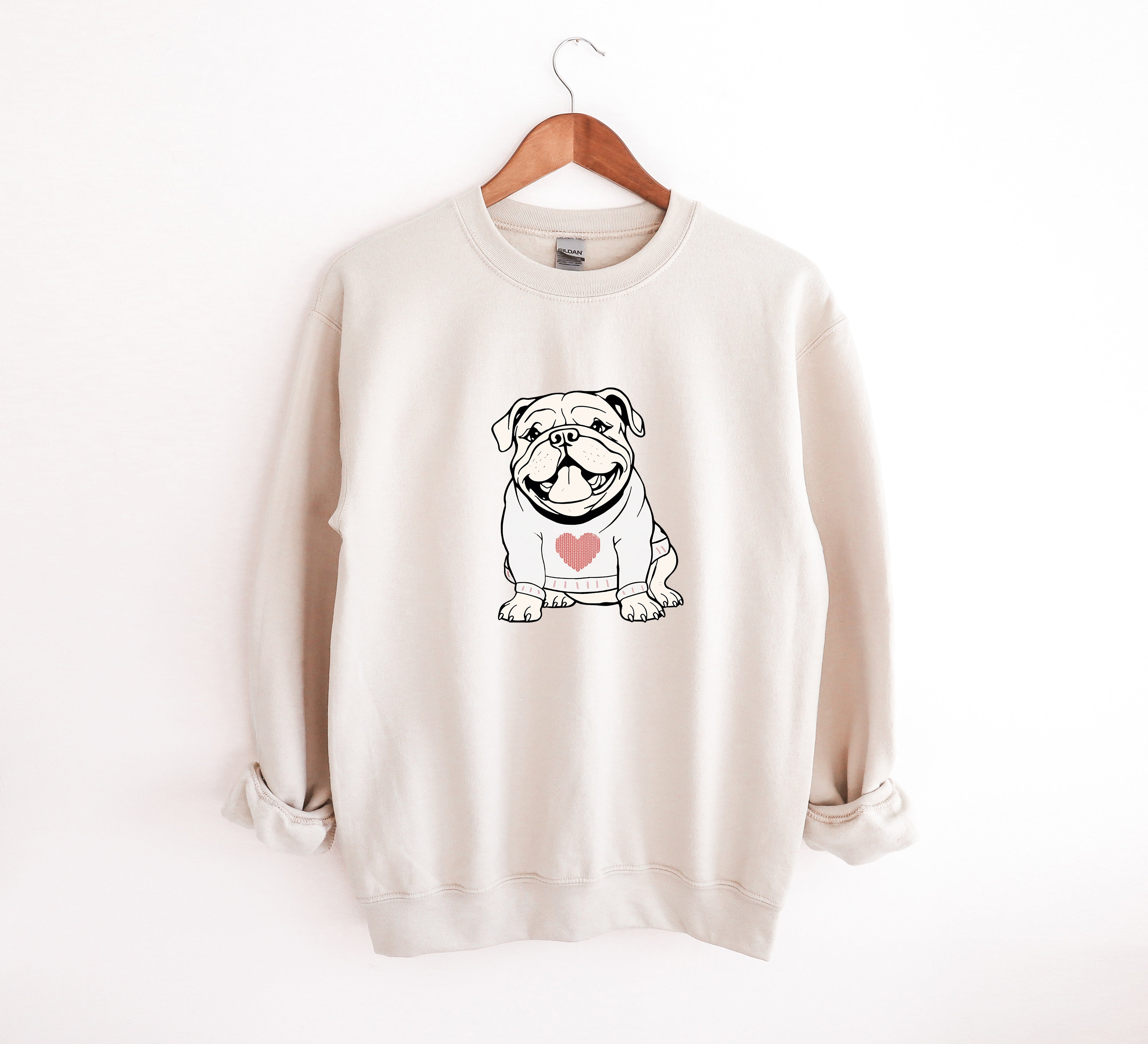 Bulldog Valentine Sweatshirts