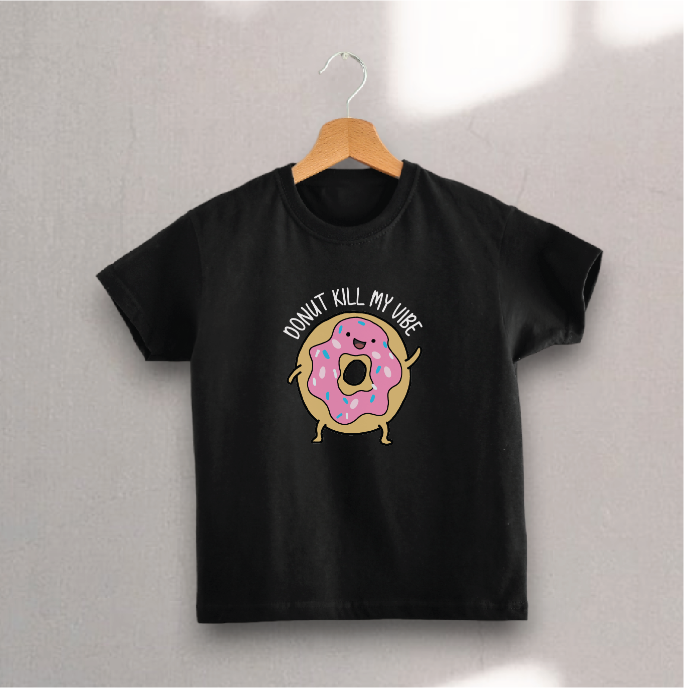 Donut Kill My Vibe Youth Tee - Black