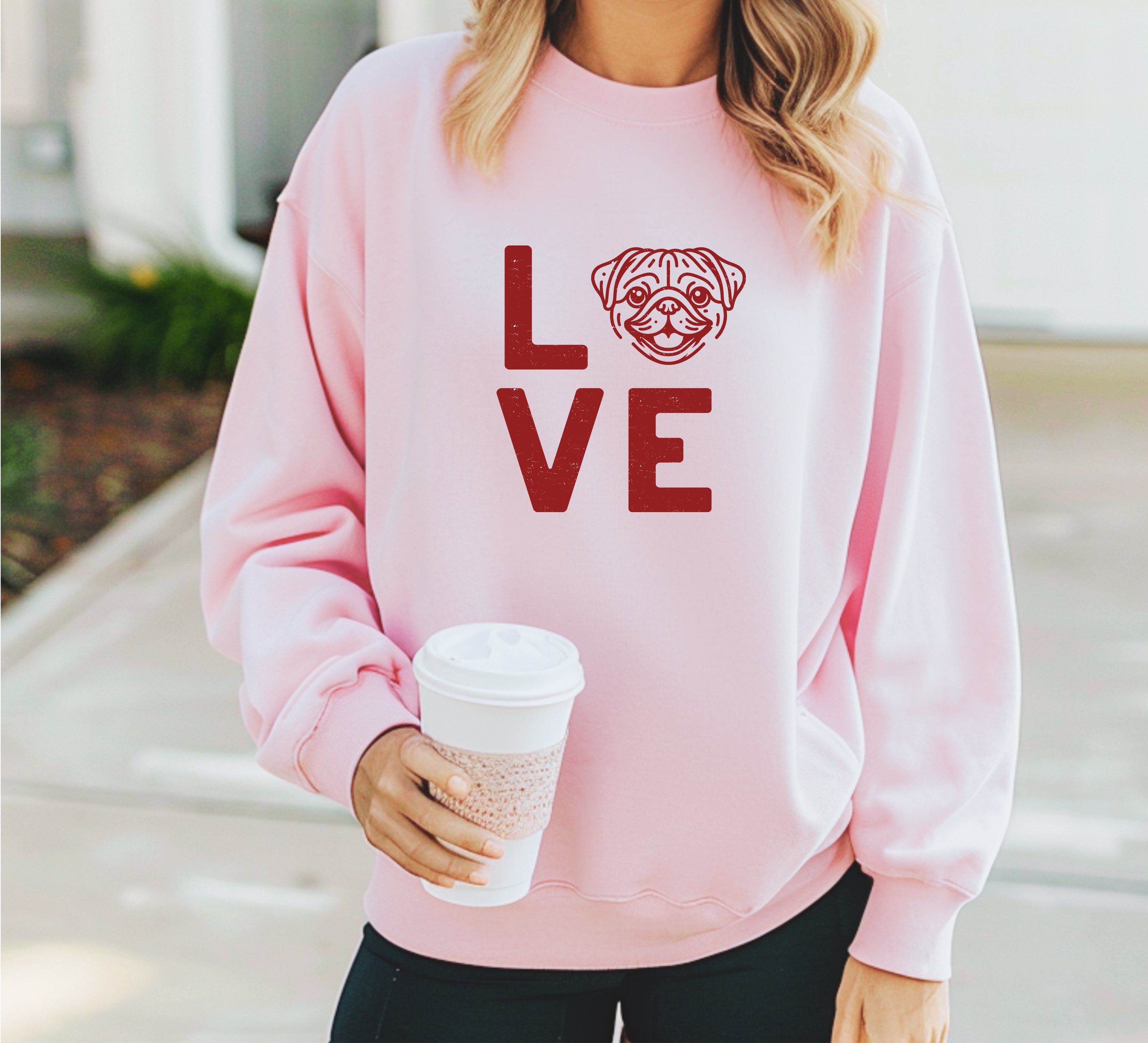 LOVE Distressed Sweatshirts