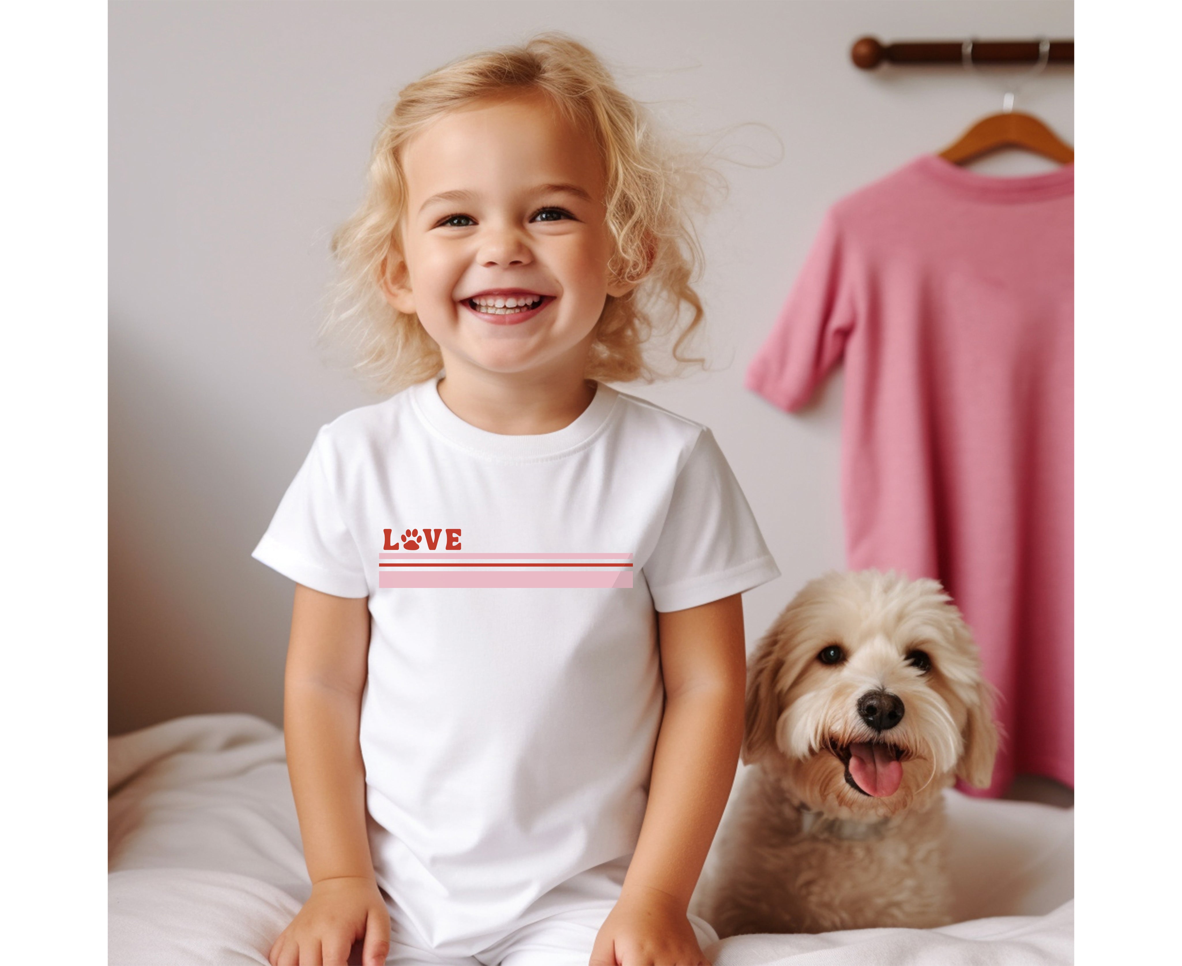 Love Paw Stripe Tees | Minis