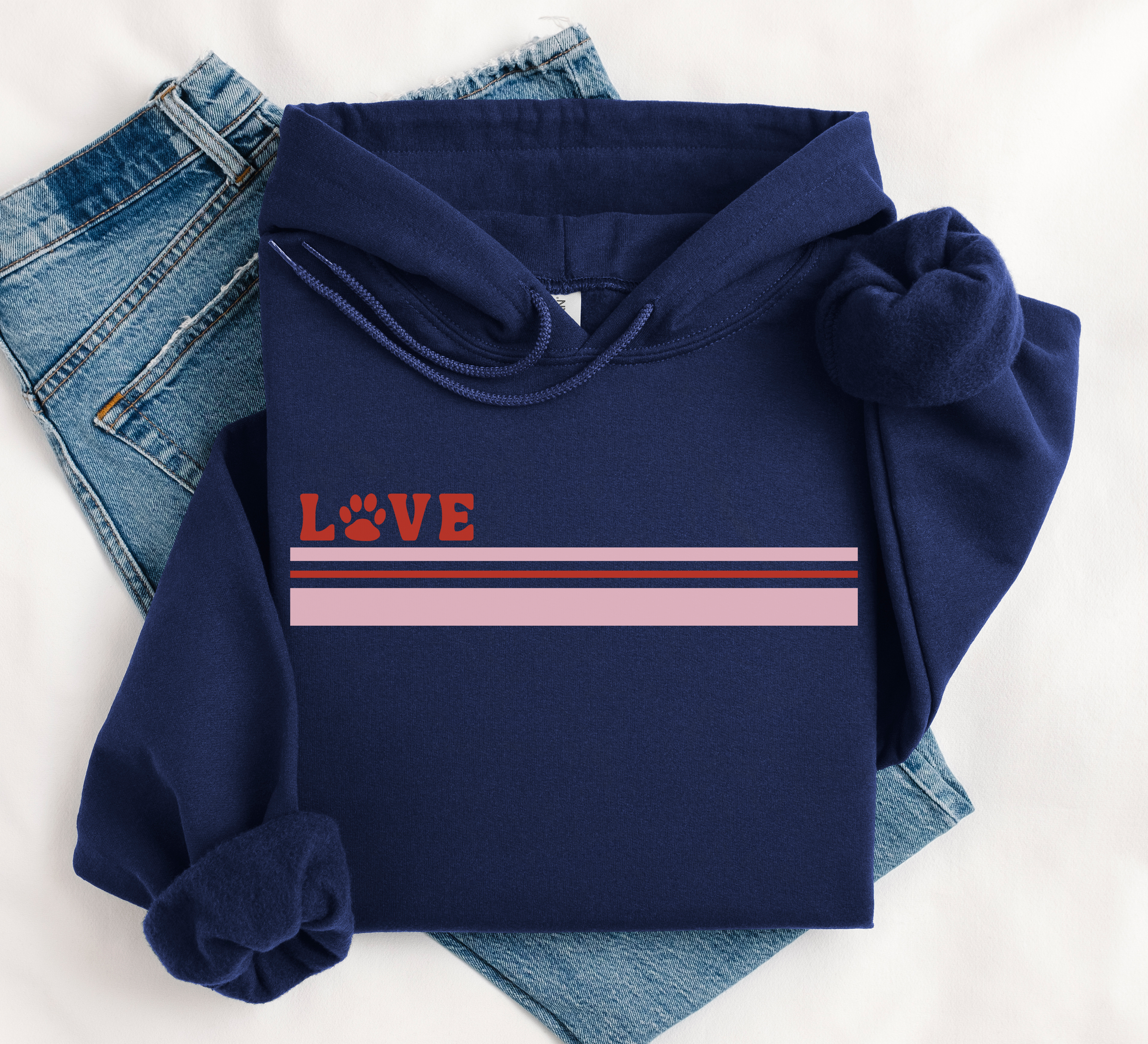 Love Paw Stripe Sweatshirts