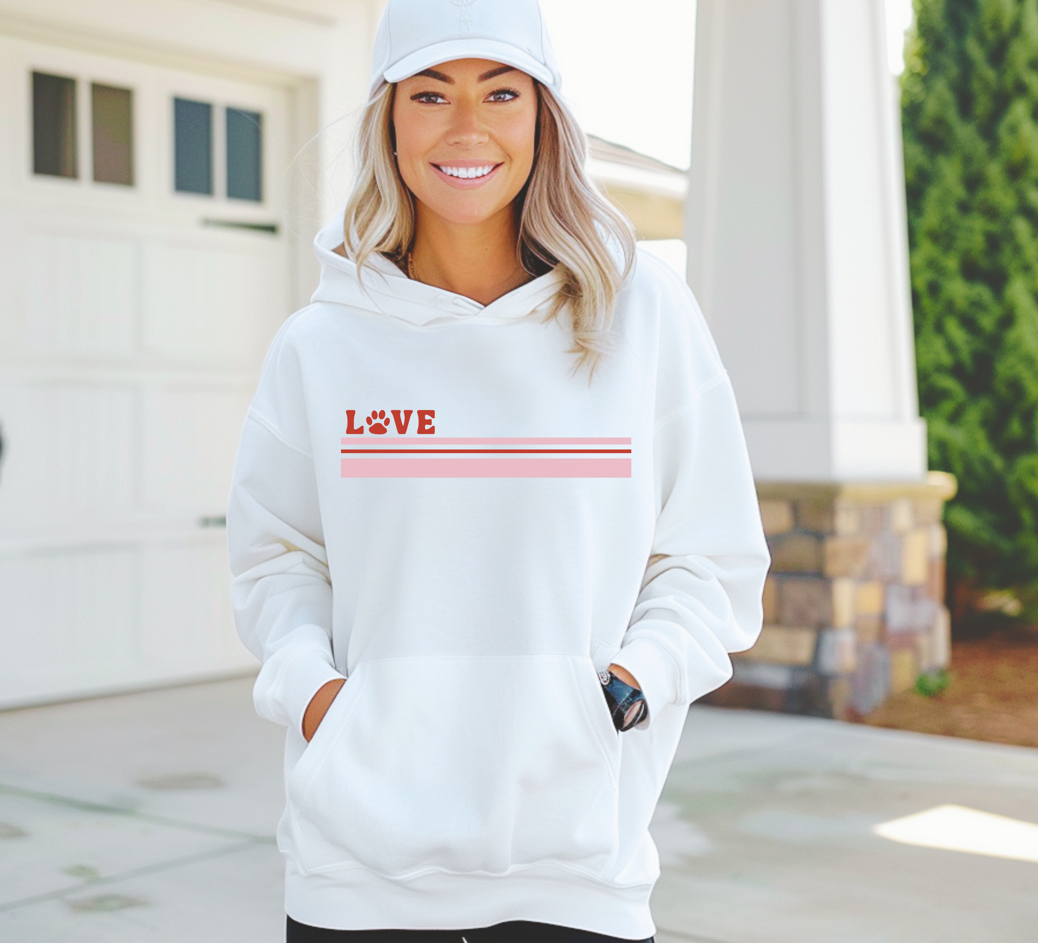 Love Paw Stripe Sweatshirts